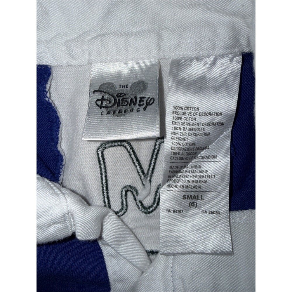 Disney Mickey Boys Vintage Rugby Long Sleeve Shirt Small (6) Y2k Colorblock - Picture 4 of 6